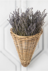 Rattan Cone Wall Basket  13.75 L x 12 W x 16.75 H x 19.25 SH