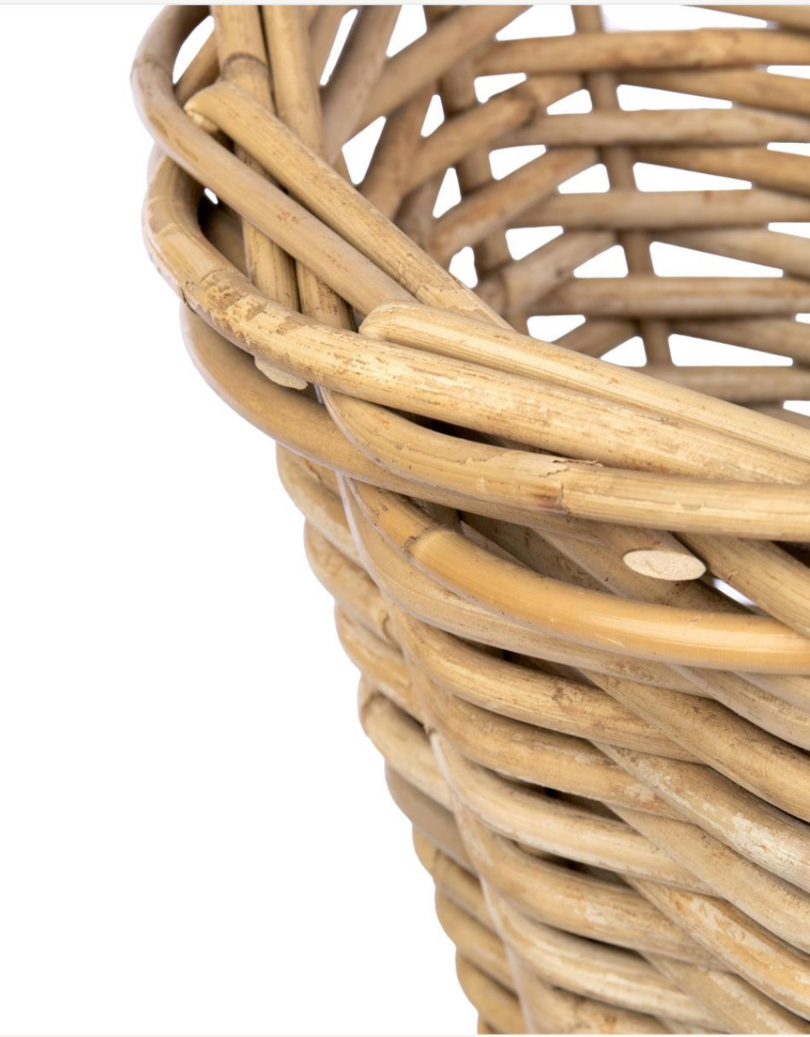 Rattan Cone Wall Basket  13.75 L x 12 W x 16.75 H x 19.25 SH