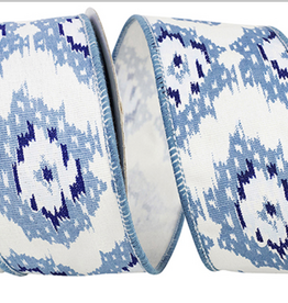 reliant ribbons IKAT CANVAS WIRED EDGE RIBBON - 2.5" x 10 Yards