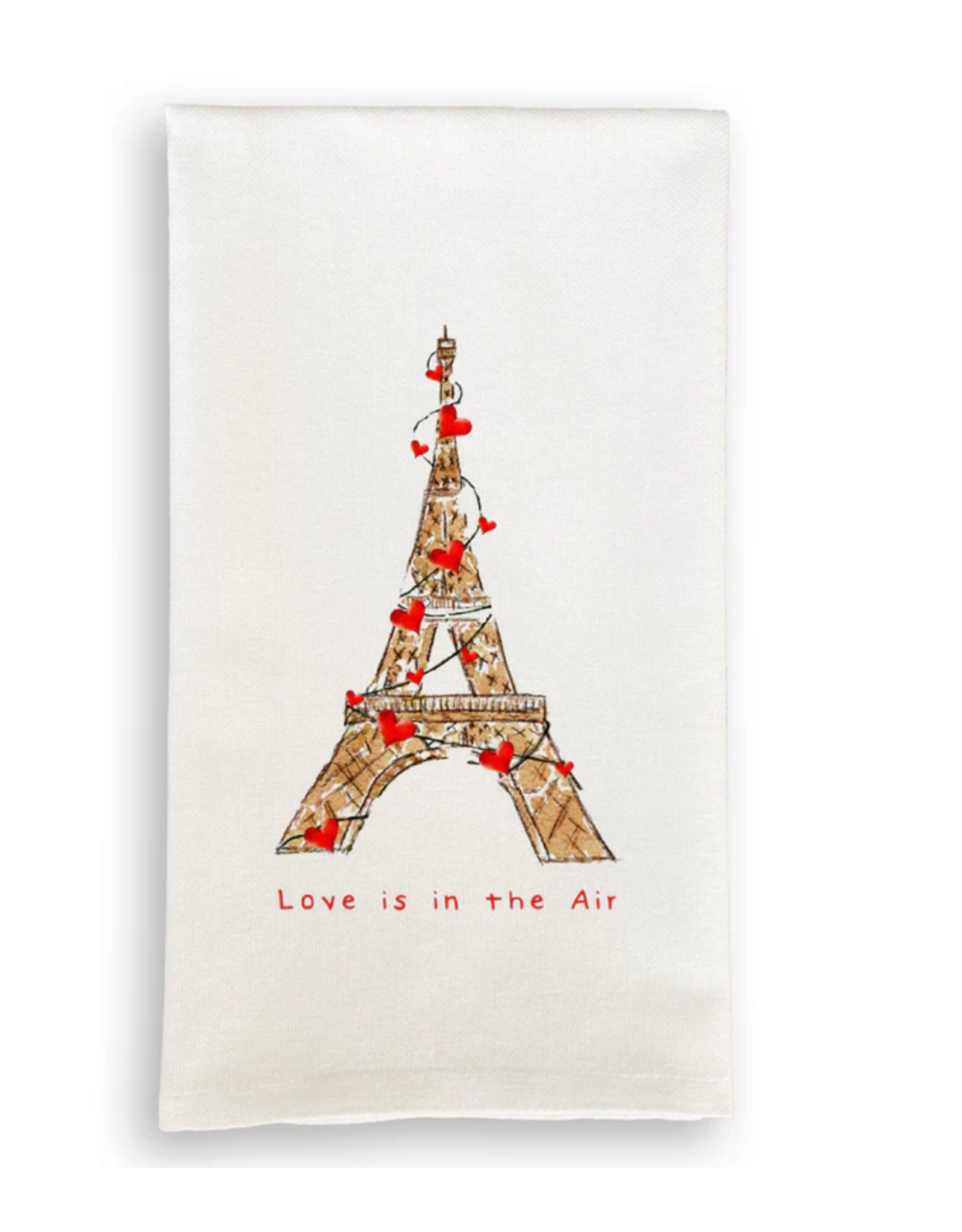 Towel - Eiffel Tower w/Hearts