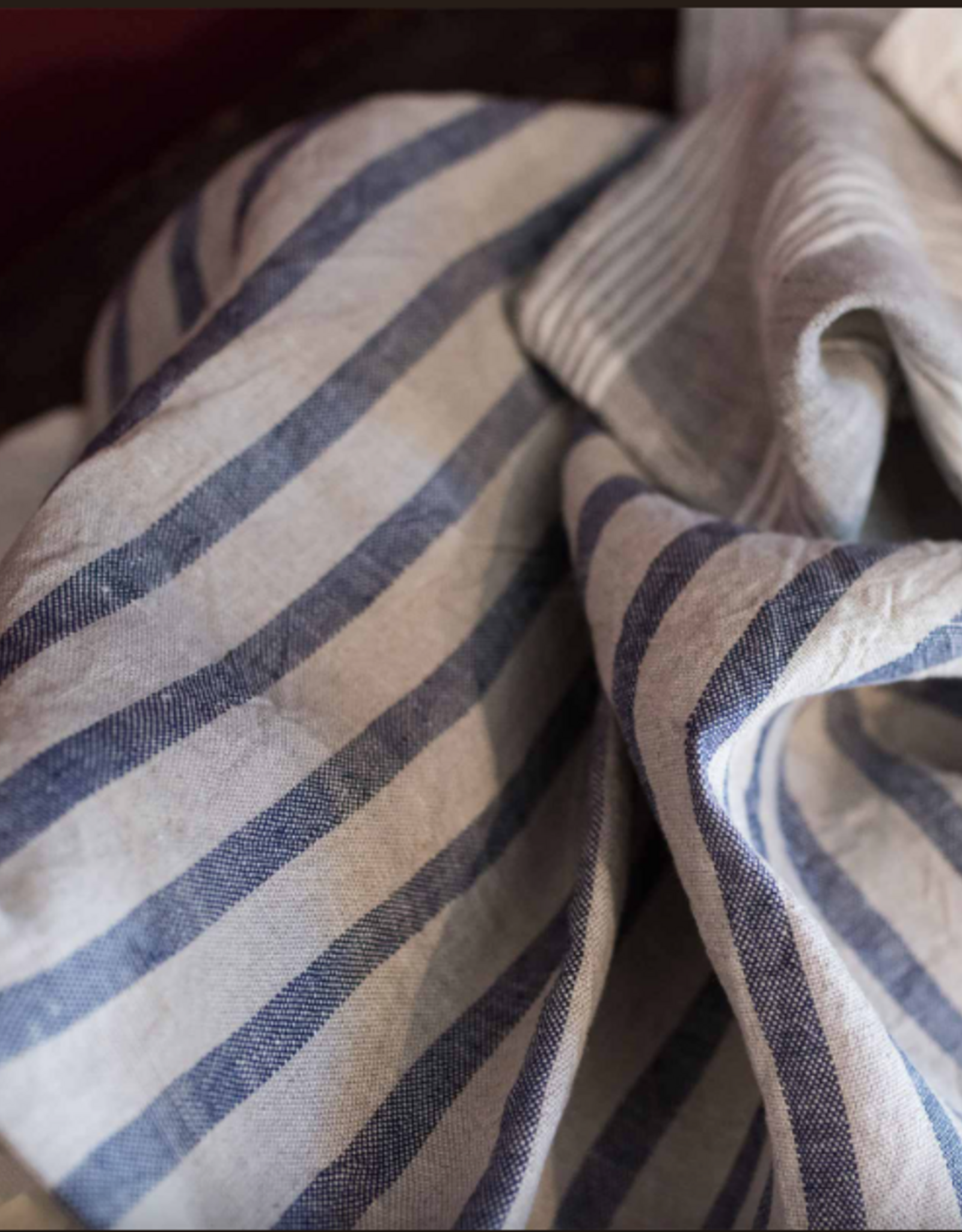 Italian Linen -  Buttero Towel Blue  (100% Linen)