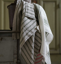 Italian Linen -  Buttero Towel Green  (100% Linen)