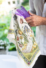 Italian Linen - Bunny Garden Giallo Cream Towel 20" x 28" (100% Linen)