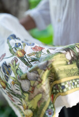 Italian Linen - Bunny Garden Giallo Cream Towel 20" x 28" (100% Linen)