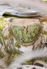 Italian Linen - Bunny Garden Table Runner 18" z 67" (100% Linen)