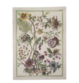 Italian Linen - Biloba Verde Kitchen Towel 20" x 28"