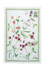 Italian Linen - Petits Pois Green Kitchen Towel 20"x28" Cream