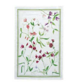 Italian Linen - Petits Pois Green Kitchen Towel 20"x28" Cream