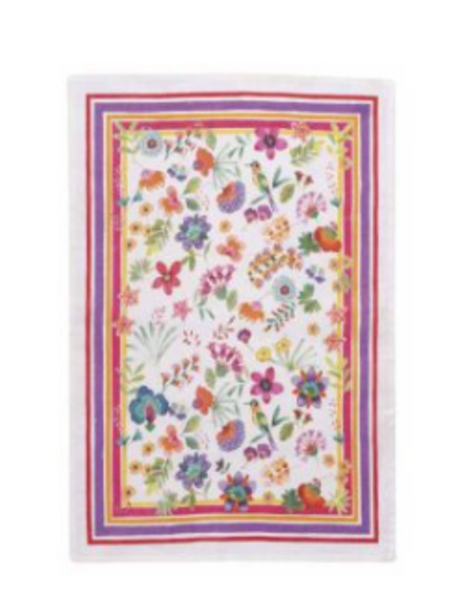 Italian Linen - Carel Red Kitchen Towel 20"x28" Cream