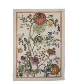Italian Linen - Biloba Rosso  Kitchen Towel 20" x 28"