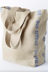 Charvet Editions Charvet Editions - Bag/Natural & Blue Bon Appetit 18"x20"