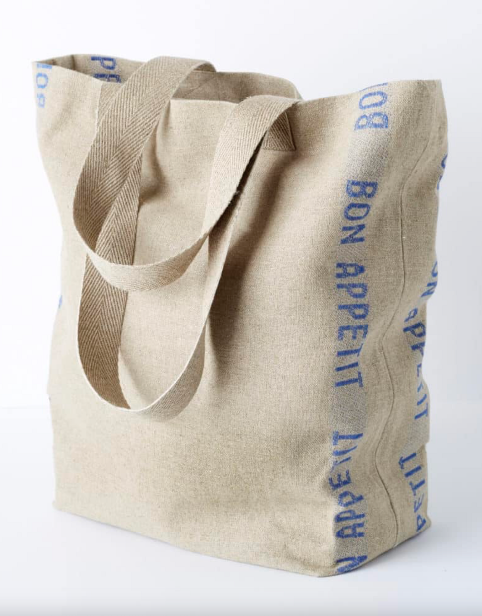 Charvet Editions Charvet Editions - Bag/Natural & Blue Bon Appetit 18"x20"
