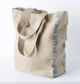 Charvet Editions Charvet Editions - Bag/Natural & Blue Bon Appetit 18"x20"