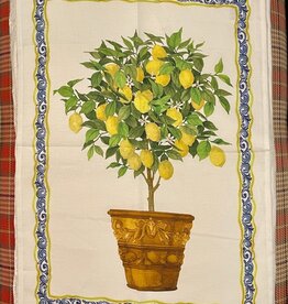 Italian Linen - Limonaia Coccio Crema  Kitchen Towel 20" x 28"