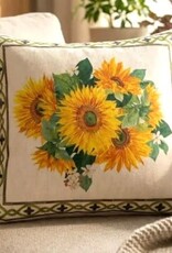 Italian Linen - Etruscan Garden Square Pillow 22" x 22"