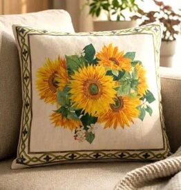 Italian Linen - Etruscan Garden Square Pillow 22" x 22"