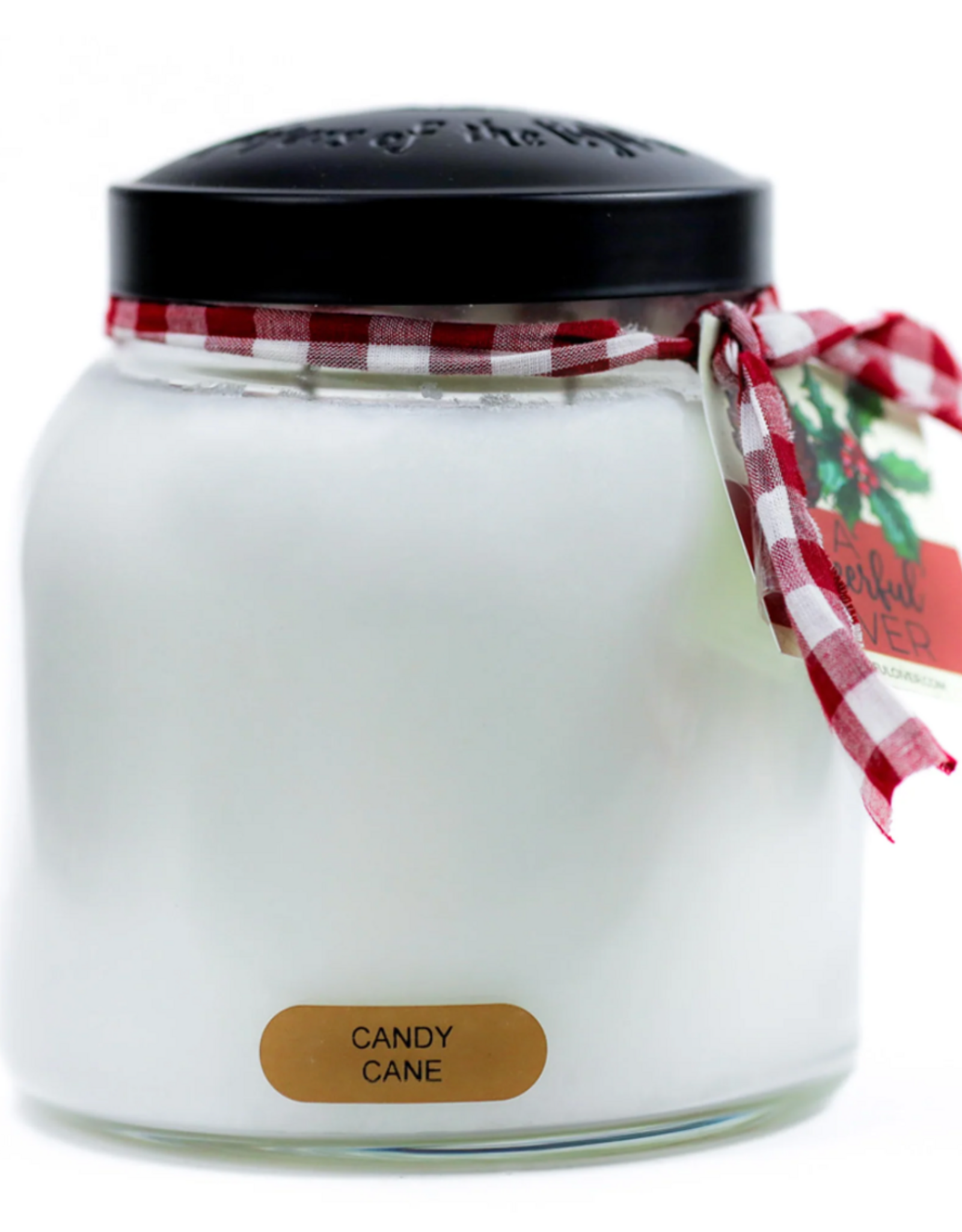 Keepers of the Light Candle - Candy Cane Limited Edition -  Papa 34 oz. - Black Lid