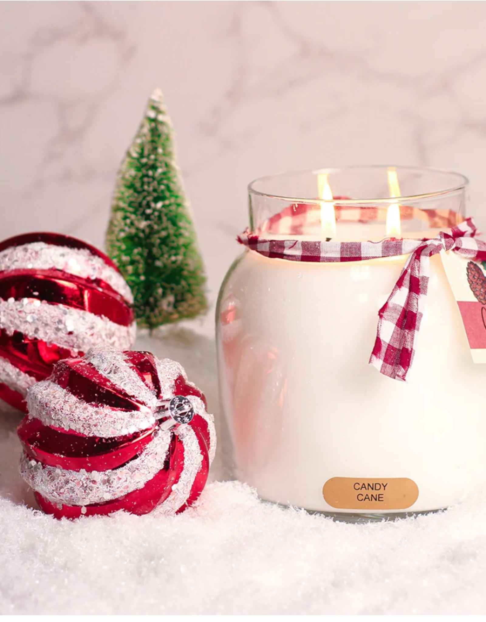 Keepers of the Light Candle - Candy Cane Limited Edition -  Papa 34 oz. - Black Lid