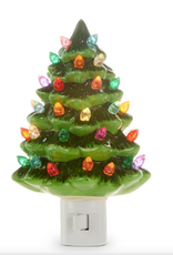 6" Vintage Green Tree Night Light