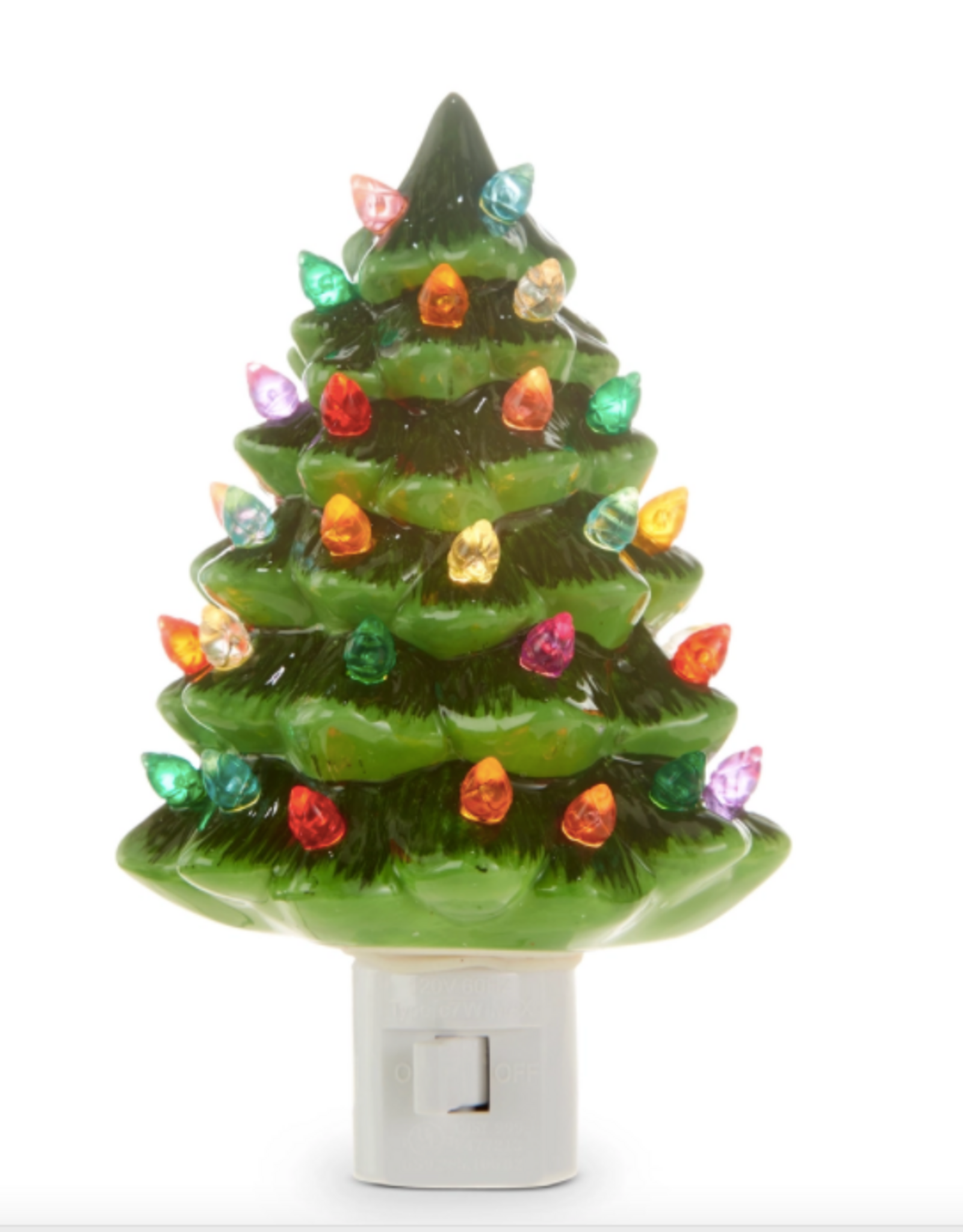 6" Vintage Green Tree Night Light
