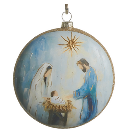 4.75" Blessed in Bethlehem Disc Ornament