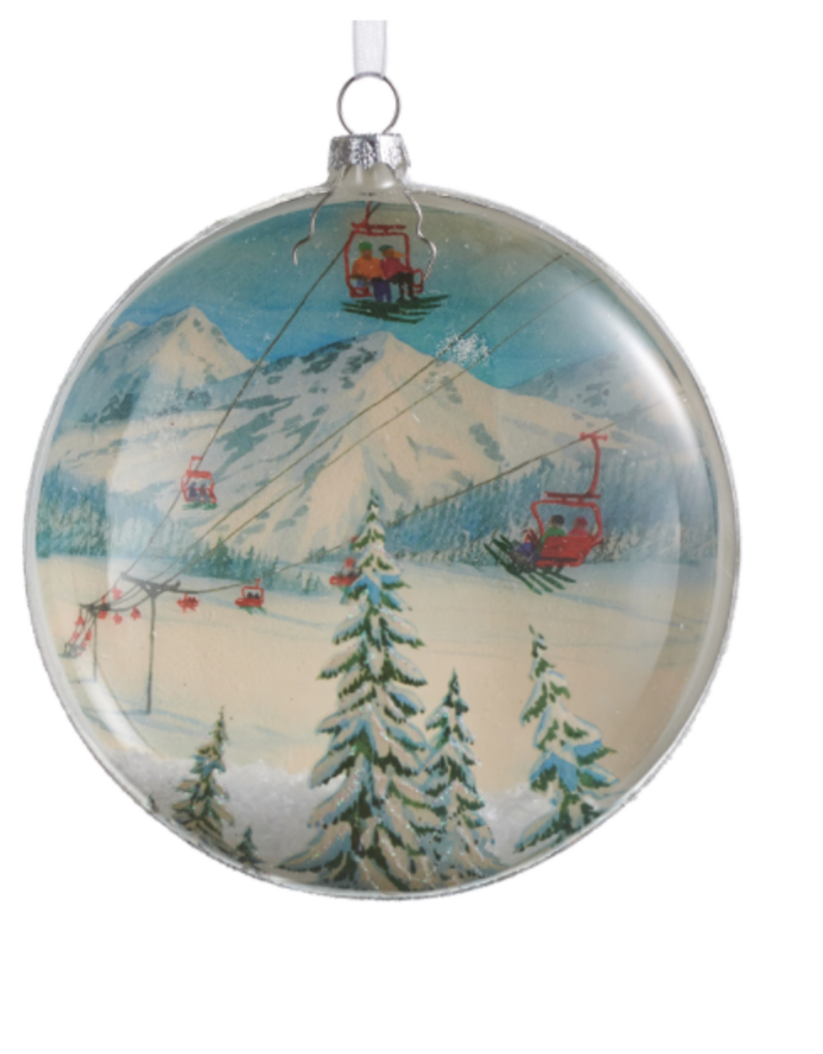5" At The Slopes Disc Ornament