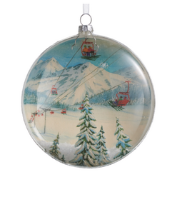 5" At The Slopes Disc Ornament