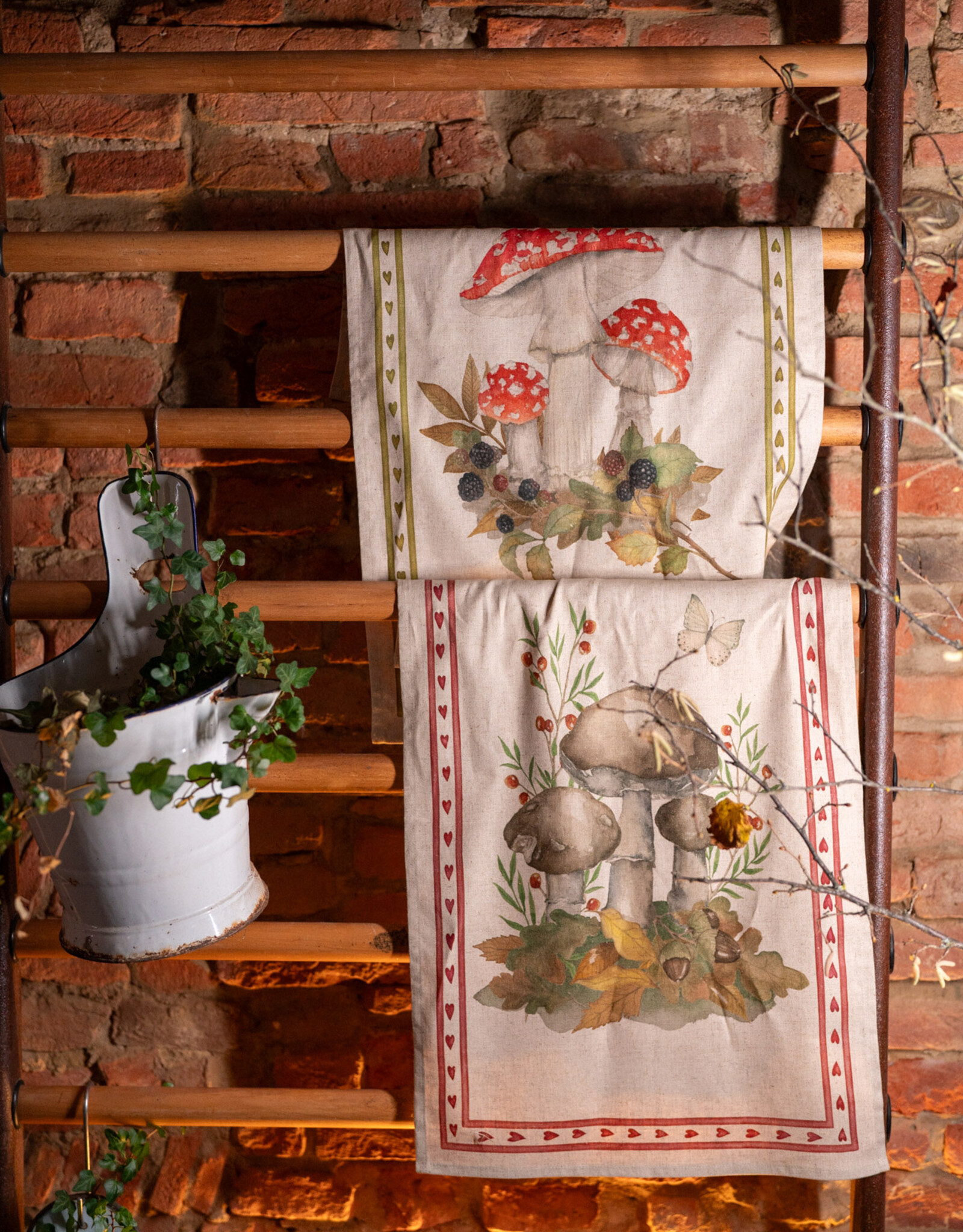 Italian Linen - Grifola Rosso Kitchen Towel 20" x 28"