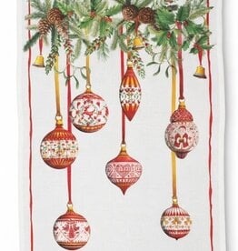 Italian Linen - Pinoel Rosso Kitchen Towel 20" x 28'