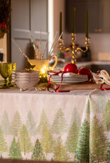Italian Linen -Fairy Trees 100% Linen Tablecloth - 63" x 90"