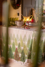 Italian Linen -Fairy Trees 100% Linen Tablecloth - 63" x 90"