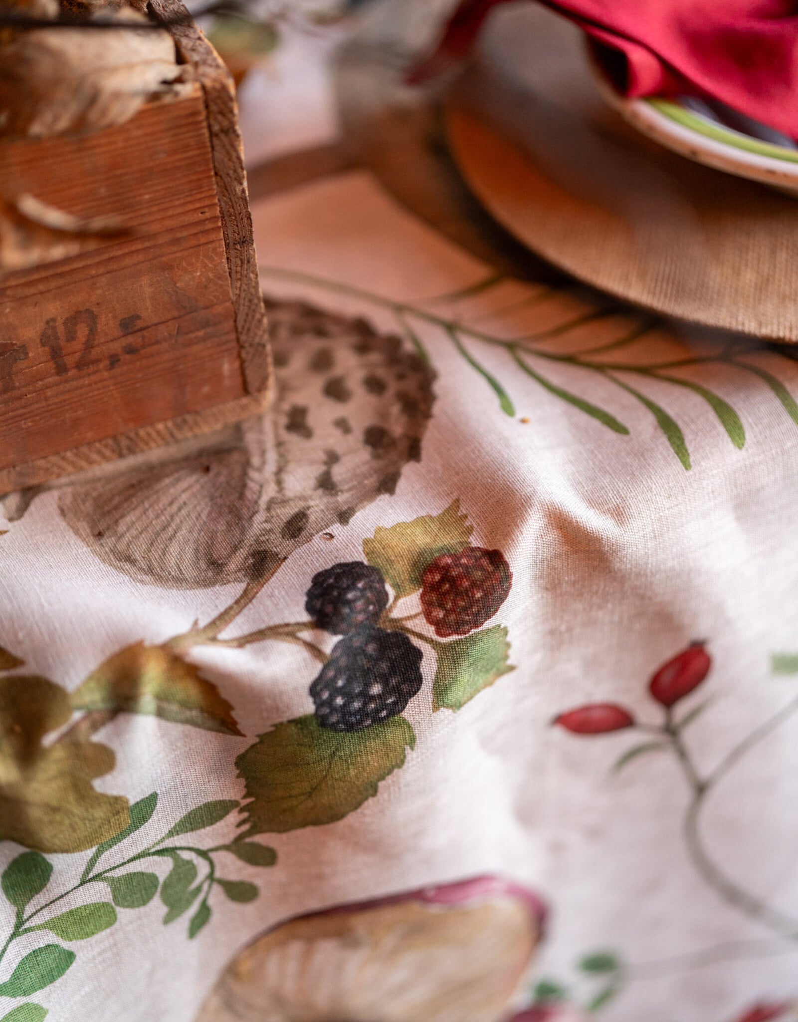 Italian Linen - Grifola Tablecloth - 67" x 67"
