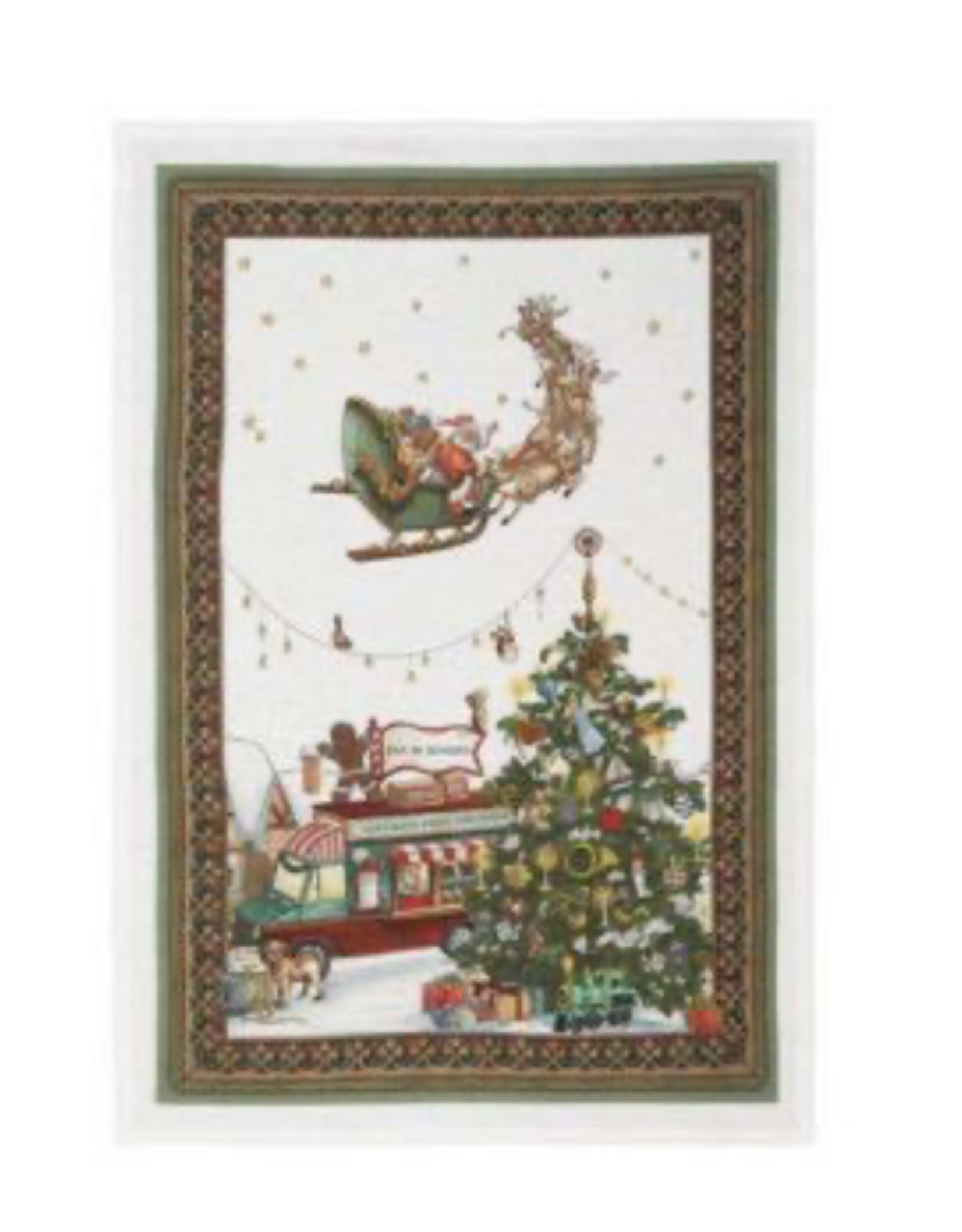 Italian Linen - Natalis Claus Kitchen Towel 20" x 28"