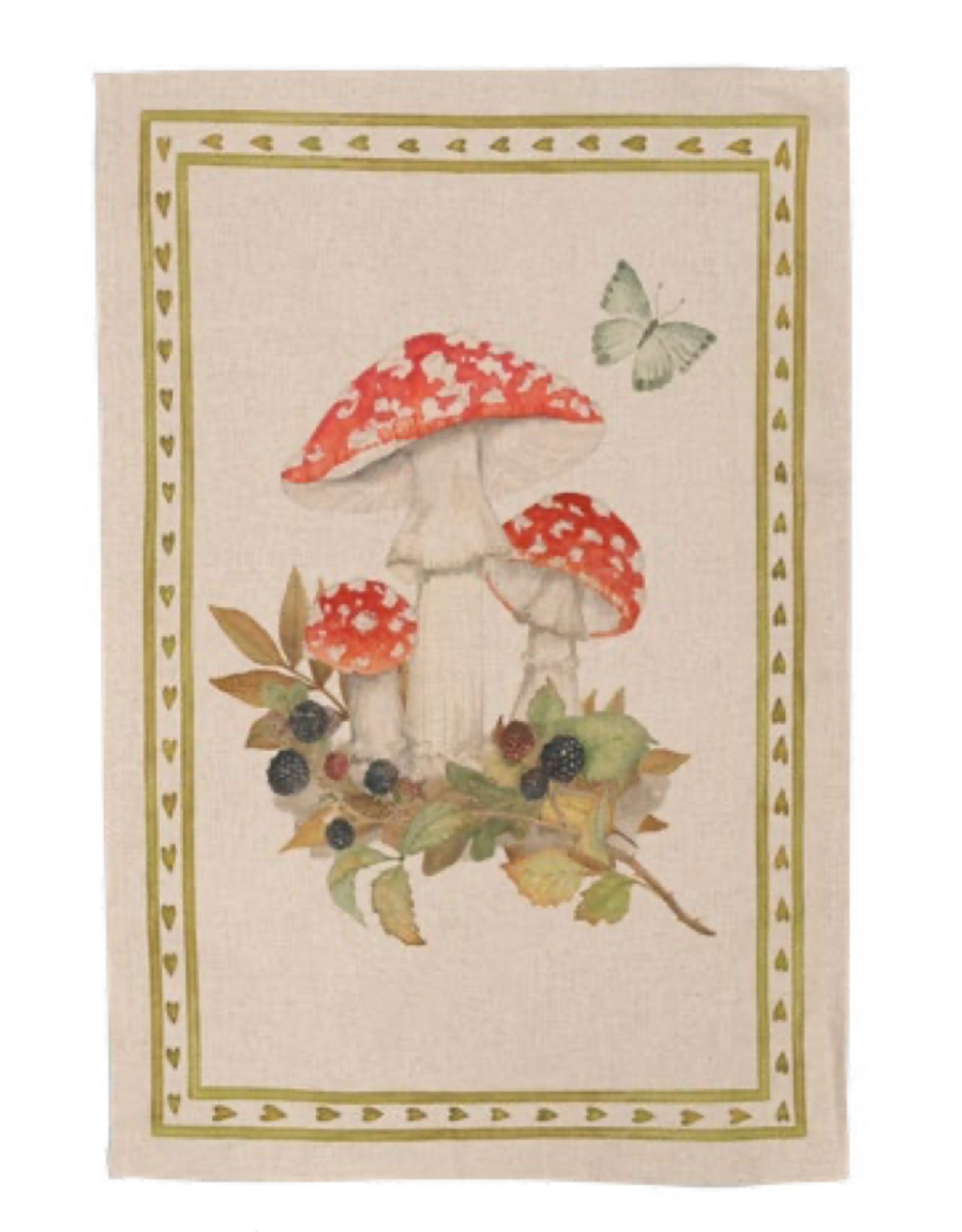 Italian Linen - Grifola Verde Kitchen Towel - 20" x 28"