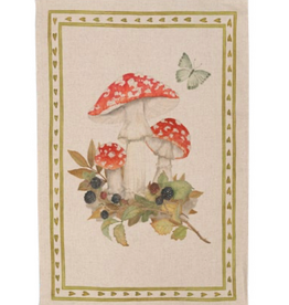 Italian Linen - Grifola Verde Kitchen Towel - 20" x 28"