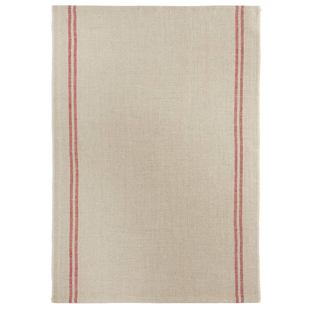 Charvet Editions French Linen Bistro / Tea Towel With Red/Blue Stripes! -  21 x 30 - European Splendor®