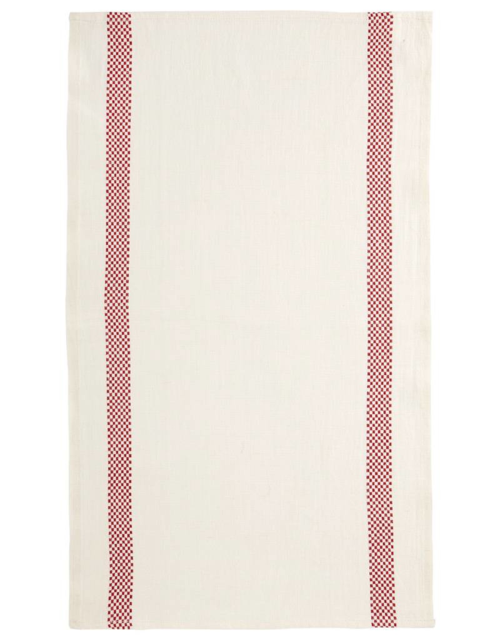 Bistro style dish towel with red stripe