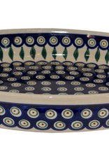 Oval Baker - Peacock Pattern
