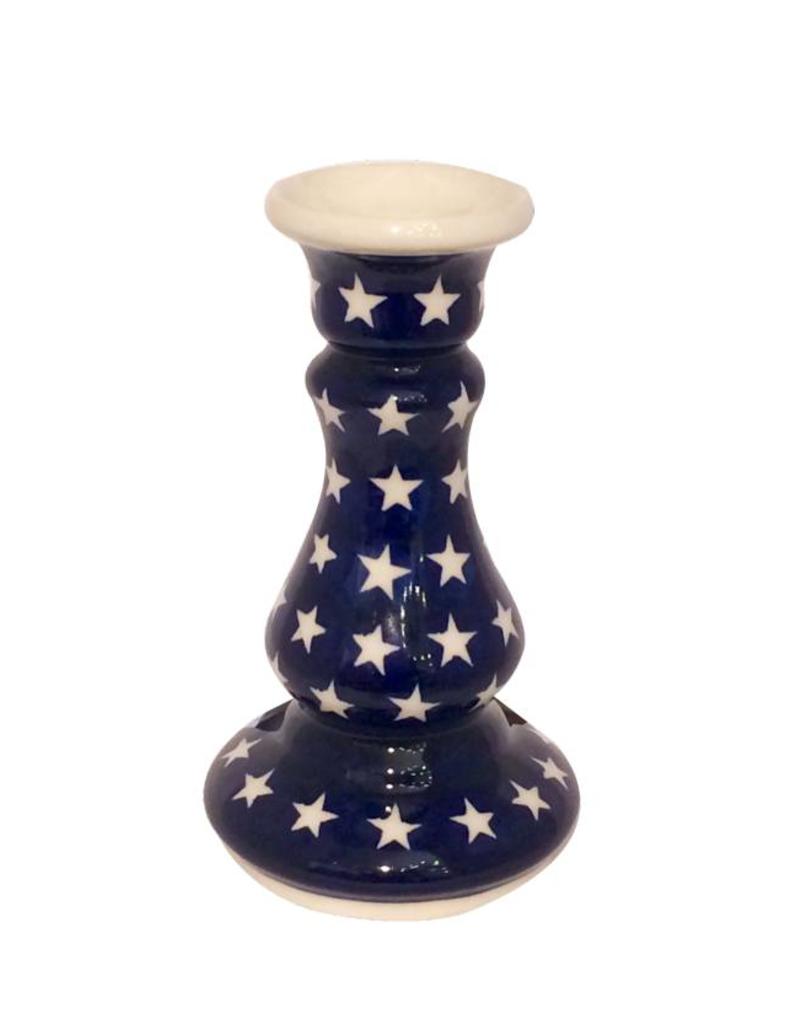 Polish Pottery Candle Stick Stars 7" x 4" European Splendor®