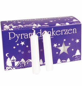 Pyramid Candles - White - 3"H x .5"W x .5"D