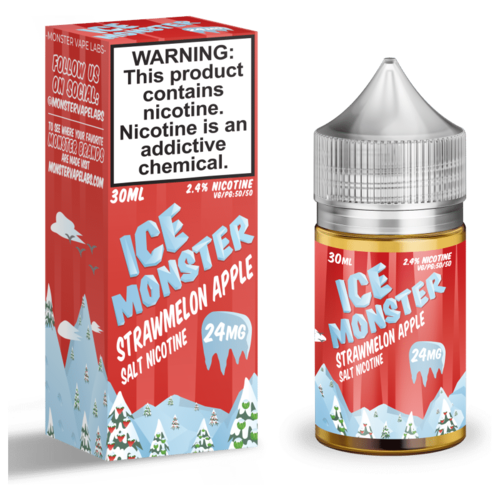 Monster Vape Labs Ice Monster Strawmelon Aplple Salt 30ml Monster Vape Labs Ice Monster Strawmelon Aplple Salt 30ml