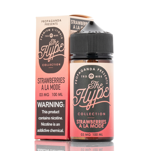 Propaganda E-Liquid Hype Collection - Strawberries A La Mode 100ml Propaganda E-Liquid Hype Collection - Strawberries A La Mode 100ml