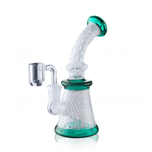 Biohazard 8" White Net Pattern Dab Rig Biohazard 8" White Net Pattern Dab Rig