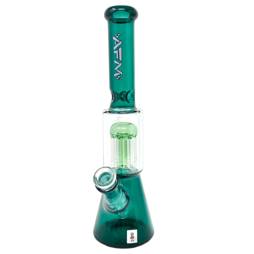 Alien Flower Monkey AFM Tree Perc Beaker 10" - Aqua Green Alien Flower Monkey AFM Tree Perc Beaker 10" - Aqua Green