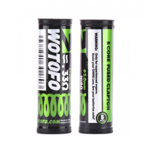 Wotofo WOTOFO Pre-Built Coils 0.33ohm Quint Core Fused Clapton (5-Pack) Wotofo WOTOFO Pre-Built Coils 0.33ohm Quint Core Fused Clapton (5-Pack)