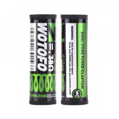 Wotofo WOTOFO Pre-Built Coils 0.38ohm Dual Core Fused Clapton (5-Pack) Wotofo WOTOFO Pre-Built Coils 0.38ohm Dual Core Fused Clapton (5-Pack)
