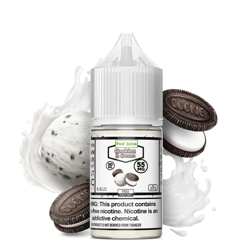Pod Juice Cookies & Cream TFN Salt 30mL Pod Juice Cookies & Cream TFN Salt 30mL
