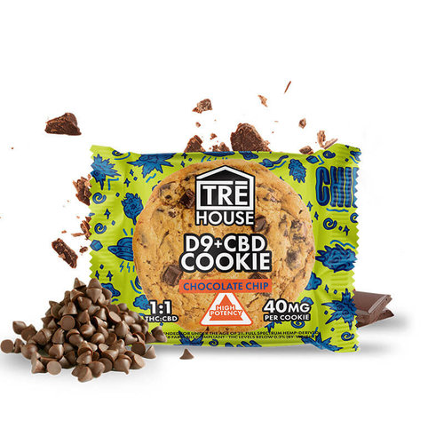 Tre House Delta 9 + CBD Cookie - 1:1 - Chocolate Chip Tre House Delta 9 + CBD Cookie - 1:1 - Chocolate Chip