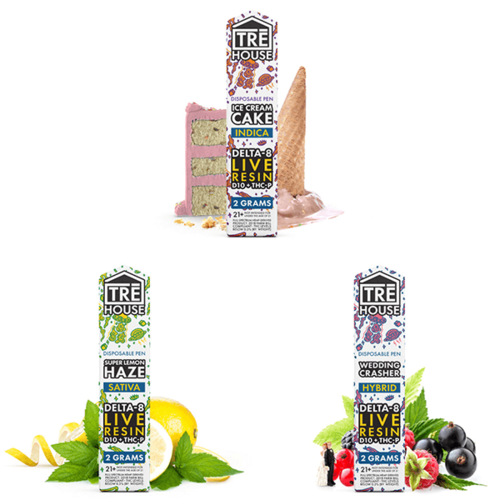 Tre House Live Resin Delta 8 Vape Pen 2g Tre House Live Resin Delta 8 Vape Pen 2g