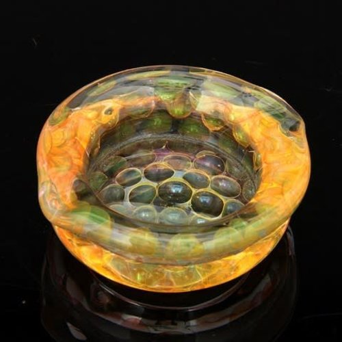 Gold & Silver Fumed Worked Dish